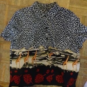 VINTAGE KEMP COLLECTION SAFARI PRINT SHIRT